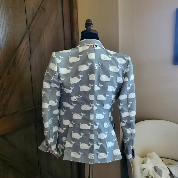Thom Browne Skeleton Whale Ocean Blazer - Picture 7 of 10